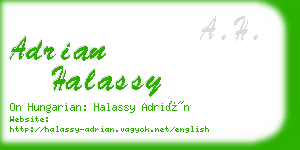 adrian halassy business card